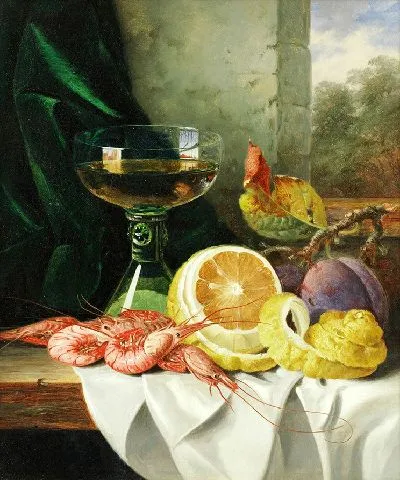 Картина Натюрморт с креветками