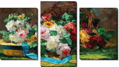 Натюрморт с розами и шляпой