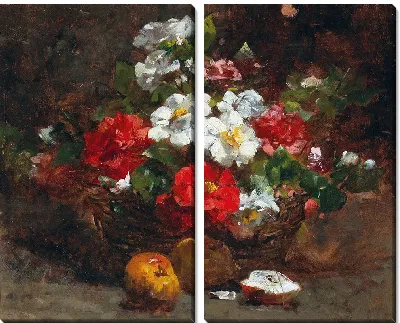 Корзина, полные цветы