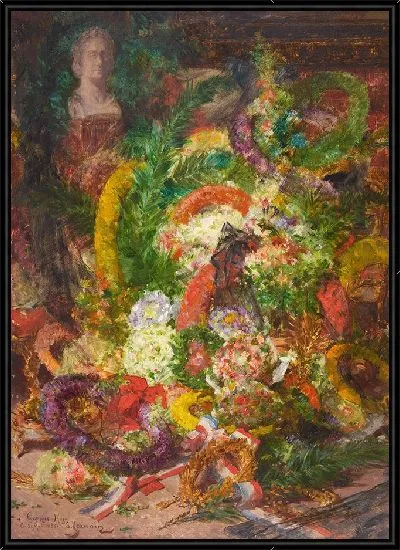 Картина Цветы и венки погребальной палаты (1885 г.)