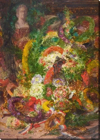 Картина Цветы и венки погребальной палаты (1885 г.)