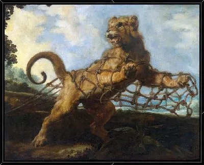 Картина Лев и Мышь