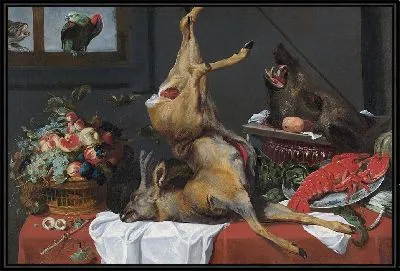 Натюрморт с мертвым оленем (ок. 1650 г.)