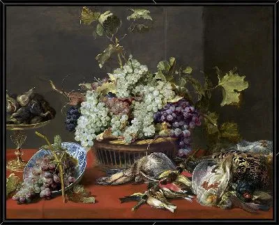 Картина Натюрморт с виноградом и дичью (ок. 1630)