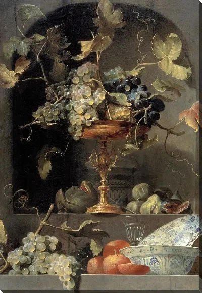 Картина Натюрморт с вазой для фруктов в никуда