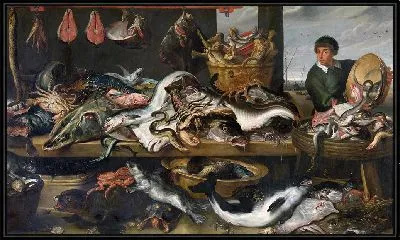 У торговца рыбой (1620-1630)