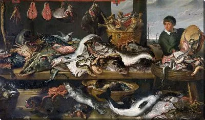 У торговца рыбой (1620-1630)