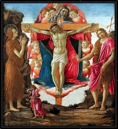 Троица со святыми Марией Магдалиной и святыми Иоанном Крестителем, архангелом Рафаилом и Товием.