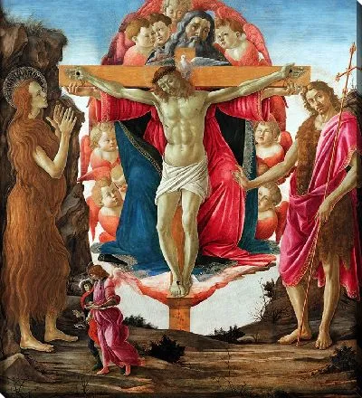 Троица со святыми Марией Магдалиной и святыми Иоанном Крестителем, архангелом Рафаилом и Товием.