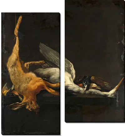 Натюрморт с зайцем, цаплей и другими птицами (1630 – 1652)