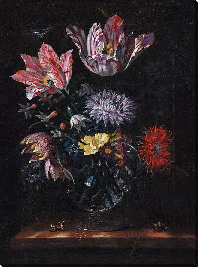 Картина Стеклянная ваза с цветами (1666 – 1670).