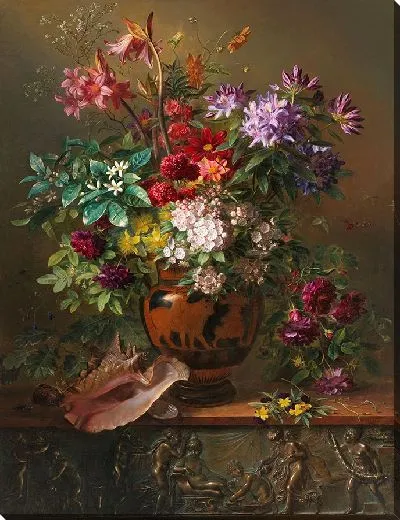 Картина Стиллевен встретил цветочных людей в Гриксе-ваас; аллегория на ленте (1817)