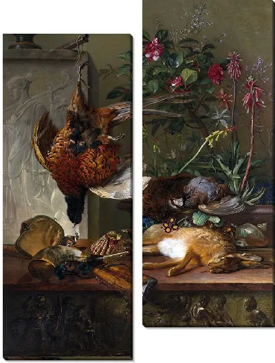 Картина Натюрморт с дичью и греческой стеной (1818)
