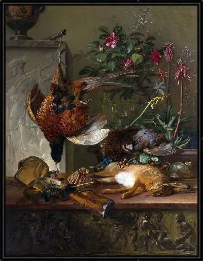 Картина Натюрморт с дичью и греческой стеной (1818)