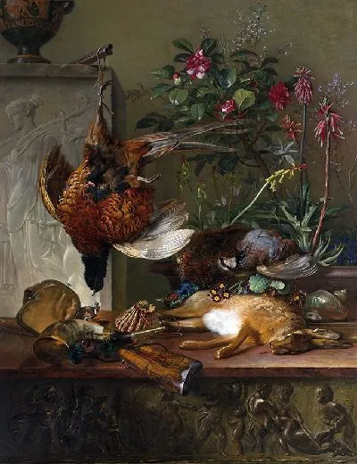 Картина Натюрморт с дичью и греческой стеной (1818)