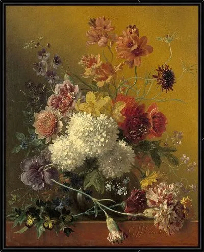 Картина Натюрморт встретил цветы (1820)