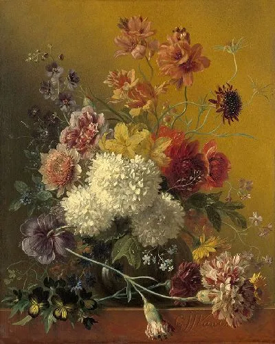 Картина Натюрморт встретил цветы (1820)