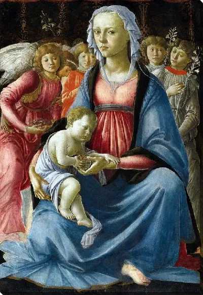 Картина Мадонна с Младенцем и пятью ангелами