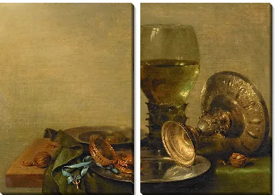 Картина Натюрморт с серебряной таццей (1630)