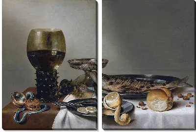 Картина Натюрморт с ремером и часами (1629)