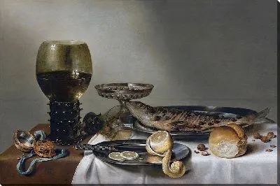 Натюрморт с ремером и часами (1629)