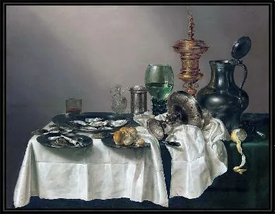 Картина Натюрморт с позолоченной чашей (1635)