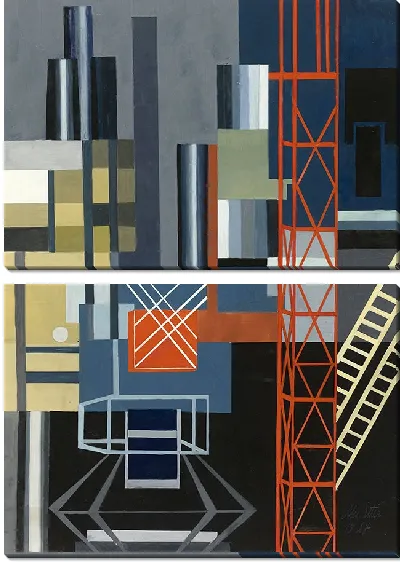 Картина Конструктивистский дизайн сцены (1927)