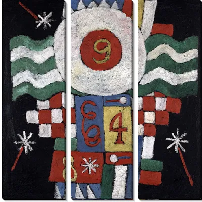 Картина Коллекция цифр, рисунков и букв, увиденных мною в начале войны в Берлине – Военный характер (ок. 1915 г.)