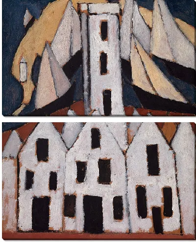 Картина Движение № 5, Дома Провинстауна (1916)