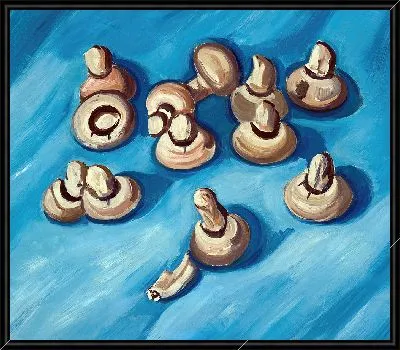 Грибы на синем фоне (1926)