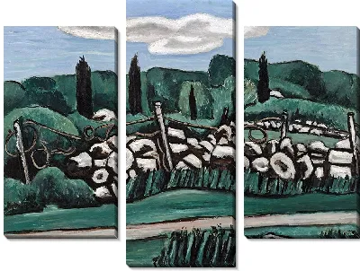 Картина Последние каменные стены, Догтаун (ок. 1936–37)