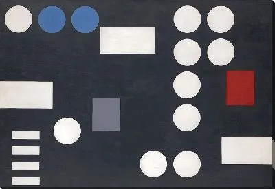 Картина Композиция с наклонами и кругами на фоне Черного моря (1931)