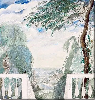 Вид на деревню с террасы (1933)