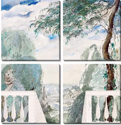 Вид на деревню с террасы (1933)