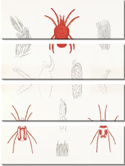 Картина Пауки Арахнида Акаридея (1879-1915) №1