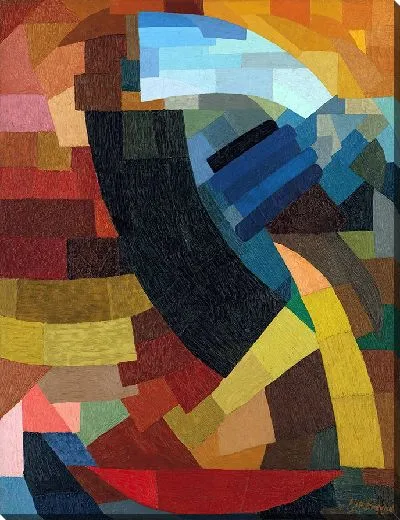 Картина Фрагменты фигур в ансамбле планов (1928)