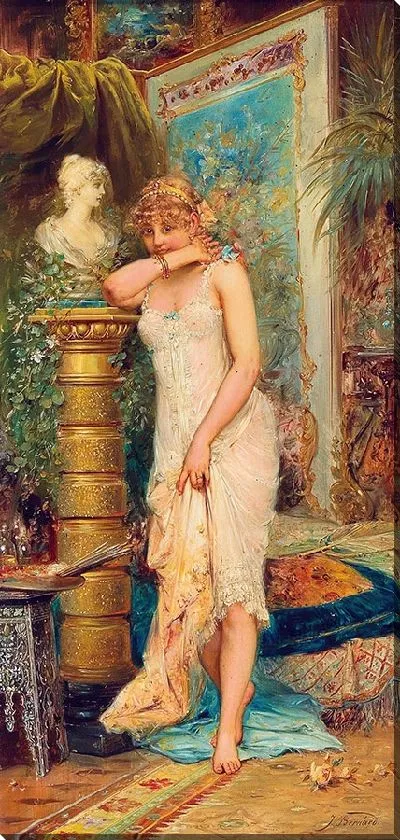 Картина В ателье застенчивая модель