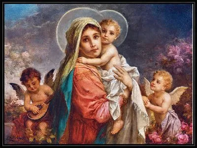 Мадонна с младенцем и путти