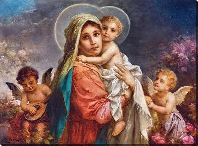 Мадонна с младенцем и путти