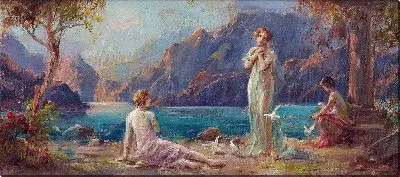 Картина Женщины на берегу озера