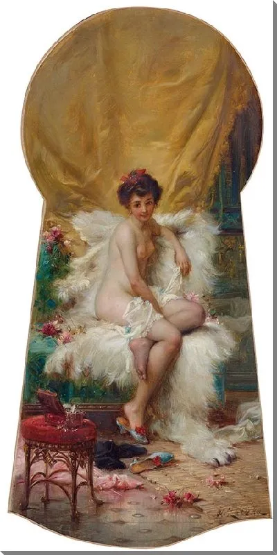 Картина Посмотрел в замочную скважину