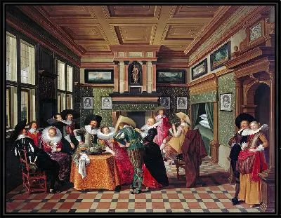 Интерьер с дамами и кавалерами (1629 г.)