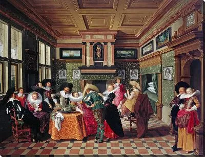 Интерьер с дамами и кавалерами (1629 г.)