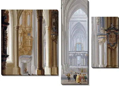 Картина Интерьер готической церкви (1641 г.)