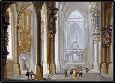 Интерьер готической церкви (1641 г.)