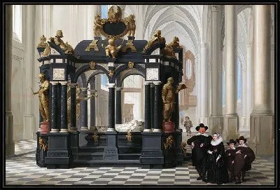 Семья у могилы принца Вильгельма I в Новой церкви, Делфт (1645 г.)