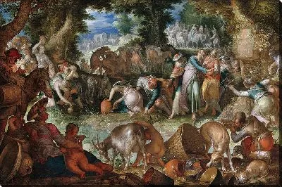 Картина Моисей, ударяющий по скале (1624 г.)