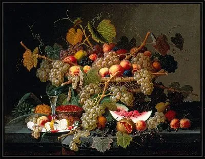 Картина Натюрморт с фруктами (1852)