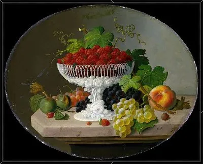 Картина Натюрморт с клубникой в ​​компоте (1865–70)