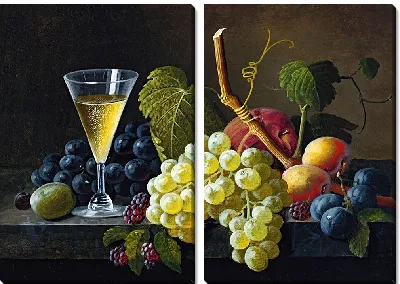 Картина Натюрморт с бокалом шампанского